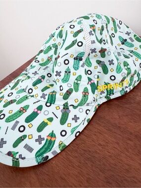 Mint Pickle Print Baseball style running Cap - athletic